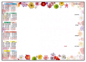 Магнитный экран «Коммуникатор» для рисования и записей (Цветы)