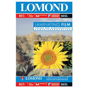 1302141 Lomond Пленка для ламинирования Формат А4 (218х305мм), 80 мкм. Глянцевая (50л)