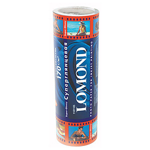 1101105 Lomond бумага в роликах (суперглянц) 170г/210х8мх50м (20)