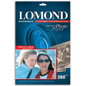1104101 Lomond Бумага Premium А4 (суперглянц) 280г/м2 (20л) (30)