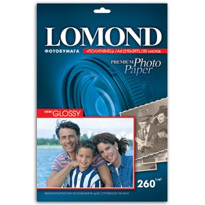 1103301 Lomond Бумага Premium А4 (полуглянц) 260г/м2 (20л) (32)