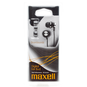 303434 Maxell Drumsoundz Black (1/10/40),вкладыши канальные,3D звучание (10/40/1000)