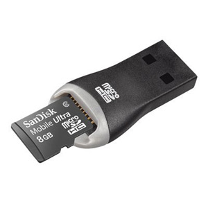 Sandisk Micro Secure Digital 08 Gb Class 2 + reader + MM
