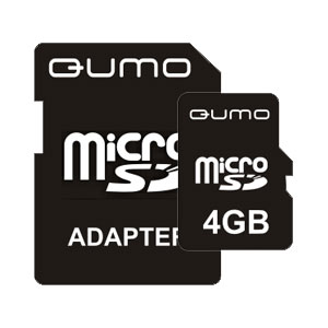 QUMO Micro Secure Digital 04 Gb Class 2 [HC] + Adapter