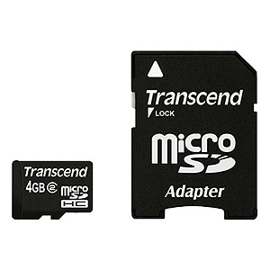 Transcend Micro Secure Digital 04 Gb Class 2 + adapter