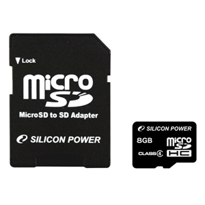 Silicon Power Micro Secure Digital 08 Gb Class 6 + 2Ad