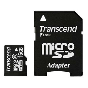 Transcend Micro Secure Digital 16 Gb Class 6 + adapter