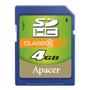 Apacer Secure Digital 04 Gb Class 6