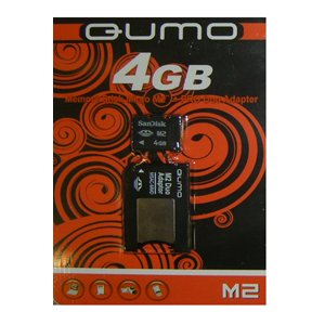 QUMO Micro Memory Stick 04 Gb M2 + PRO DUO адаптер