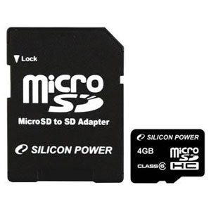 Silicon Power Micro Secure Digital 04 Gb SDHC Class 6 + adapt