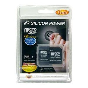 Silicon Power Micro Secure Digital 02 Gb + 2 Adapt.