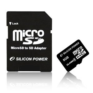 Silicon Power Micro Secure Digital 08 Gb Class 4 + 2Ad