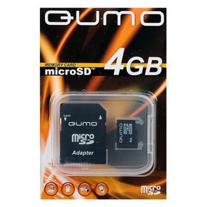 QUMO Micro Secure Digital 04 Gb Class 6 [HC] + Adapter