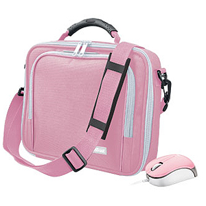 16833 Trust 10 Netbook Bag &amp; Mouse Bundle Pink (20/120)