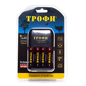 Трофи TR-120 AA + 4 HR6 2300mAh (6/24/576)