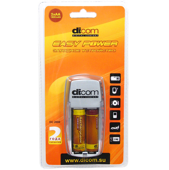 З/у DICOM ЗУ Easy Power DC2000 +2 ak. 2500MhA