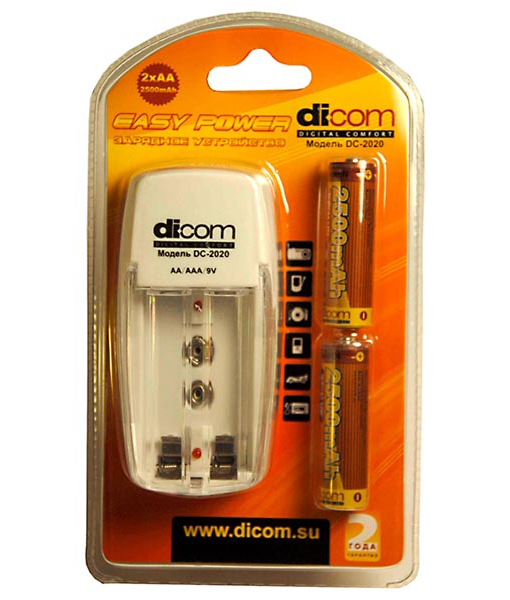 З/у DICOM ЗУ Easy Power DC2020 +2 ak. 2500MhA