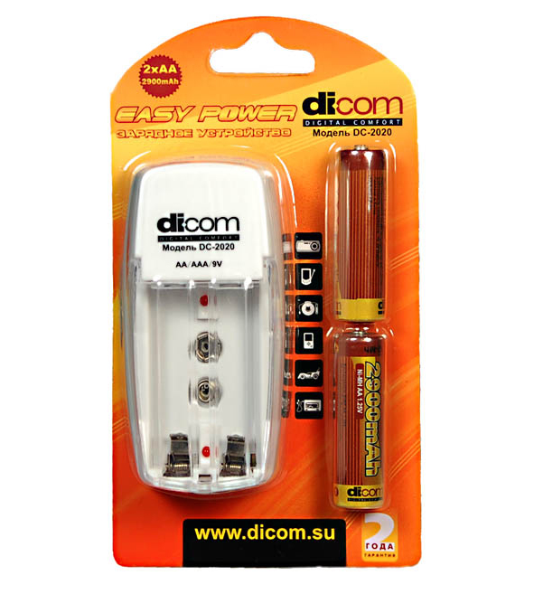 З/у DICOM ЗУ Easy Power DC2020 +2 ak. 2900MhA