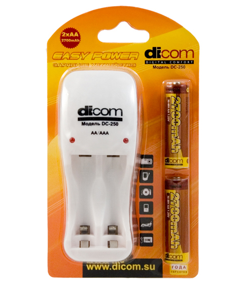 З/у DICOM ЗУ Easy Power DC250 +2 ak. 2700MhA