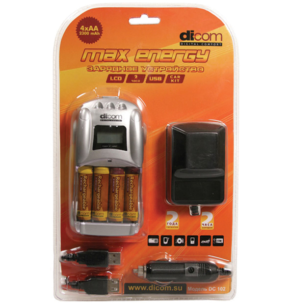 З/у DICOM ЗУ Max Energy DC102+4 ak.2300