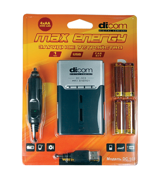 З/у DICOM ЗУ Max Energy DC103+4 ak.2500