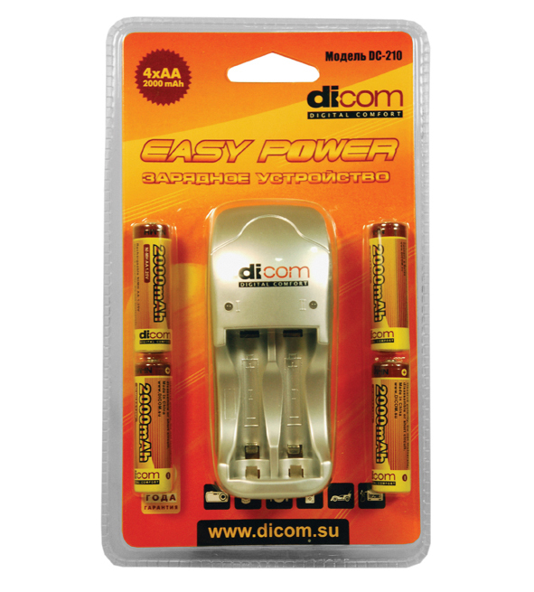 З/у DICOM ЗУ Ultima DC205 + 4ak. 2300mAh
