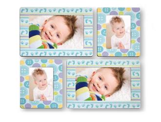 PV01481 Ф/рамка набор 2x 10*15 и 2x 7*10 Blue button and feet