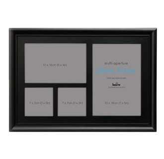 PI1197 Ф/рамка 4 x 10*15, 1 x 13*18, 2 x 7*7 Maggiore VI Black Multi