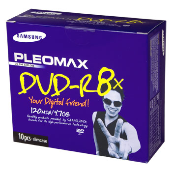 DVD - R 4.7 Gb, 8x, Pleomax Slim