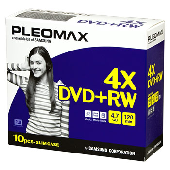 DVD + RW 4.7 Gb, 4x, Pleomax . Slim