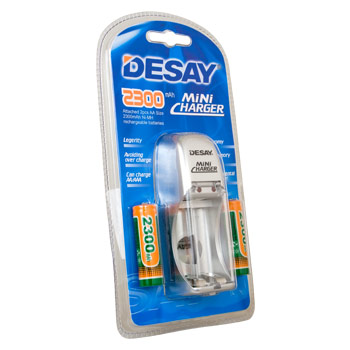 MINI Charger + 2 pcs 2300 mAh cell