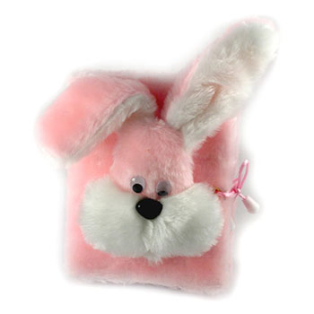 PL46100-1 ф/а меховой, заяц розовый 100ф 10*15