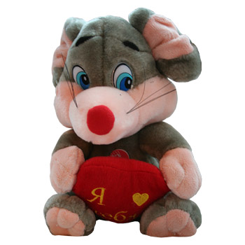 Мышка с сердцем рус.муз. 10111M-LU