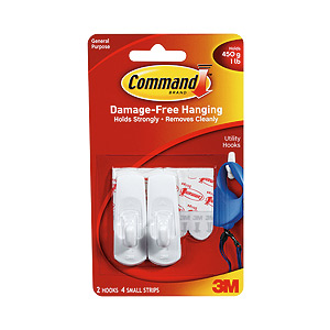 17002 Command Легкоудал. крючок бел. мал. 450 гр., 2 шт. (уп) (36/2520)