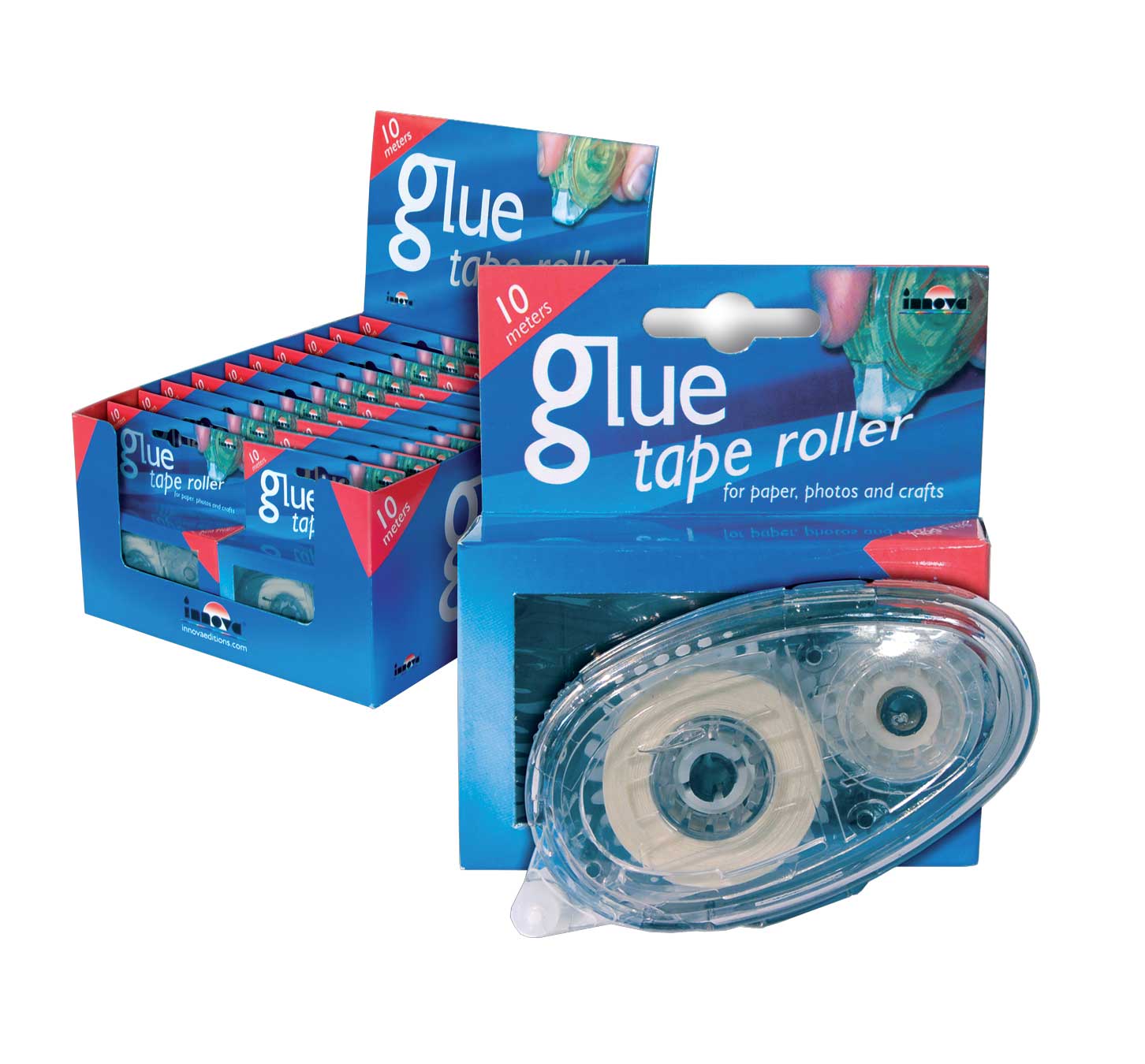 Q078518 Самокл. лента в диспенсере (10 м.) Glue Tape Roller