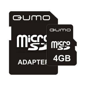      QUMO Micro Secure Digital 04 Gb Class 2 [HC] + Adapter