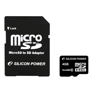       Silicon Power Micro Secure Digital 04 Gb SDHC Class 4 + adapt