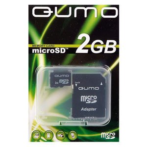       QUMO Micro Secure Digital 02 Gb + Adapter