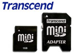  Transcend   1GB miniSD  (Ultra Performance miniSD)