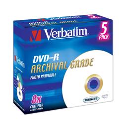 8- DVD-R Archival Grade  Verbatim